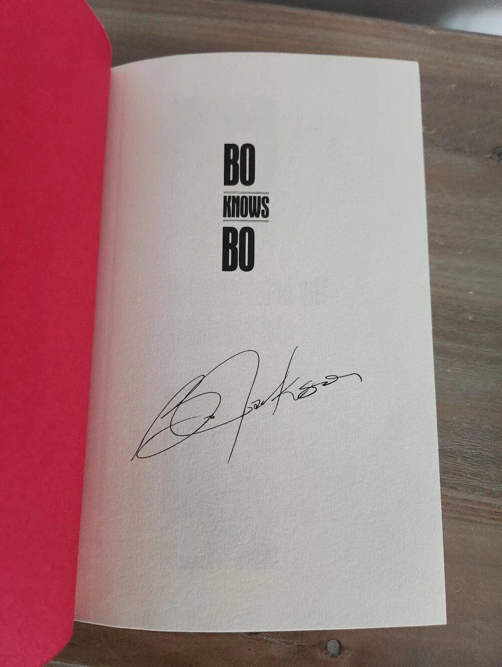 Bo Knows Bo Bo Jackson Dick Schaap 1990 First Edition Hardcover Facsimile Sig DJ